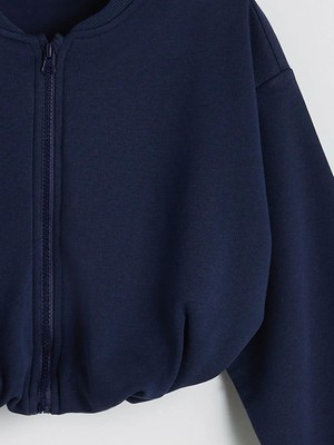 Kız Çocuk Fermuarlı Sweatshirt  (W5)