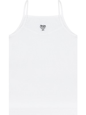 Öts Kız Çocuk Atlet Ribana Ip Askılı (%96 Pamuk - %4 Elastan)