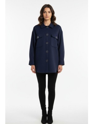 Laci Oversize Cepli Kadın Gömlek Ceket 8130A