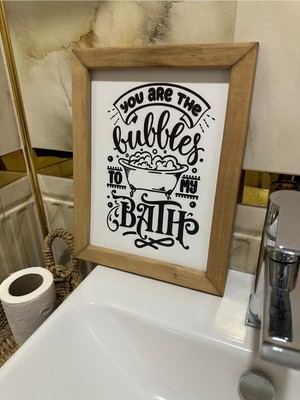 Home , Banyo Için Modern Ahşap Çerçeveli Tablo