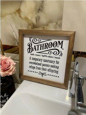 Home , Banyo Için Modern Ahşap Çerçeveli Tablo