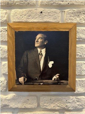 Masif Çerçeveli Doğaltaş Mermer Tablo Pano 26X26 cm