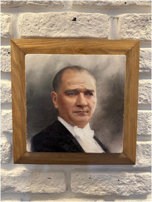 Masif Çerçeveli Doğaltaş Mermer Tablo Pano 26X26 cm