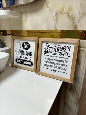 Home , Banyo Için Modern Ahşap Çerçeveli Tablo