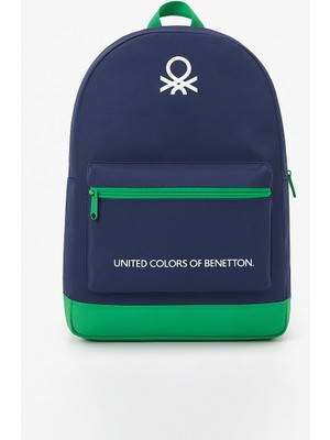 United Colors of Benetton Lacivert Unisex Sırt Çantası – Laptop ve Ana Bölmeli, 42x28x13 cm, Günlük ve Seyahat Kullanımı