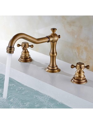 Banyo Lavabo Bataryası Ankastre Antik 3'lü Set Yeni 7 Yıl Garantili Ithal