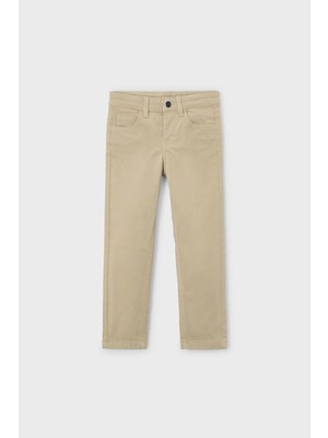 Erkek Çocuk Slim Fit 5 Cepli Pantolon - Bej