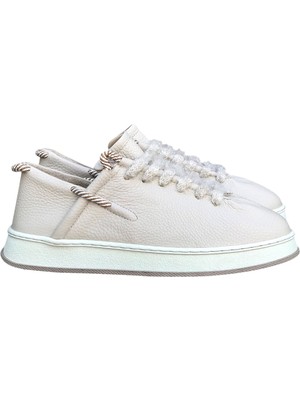 Bej Deri Sneaker