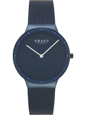 Obaku Denmark V307LXLLML Quartz Çelik Hasır Lacivert 34 mm Kadın Kol Saati