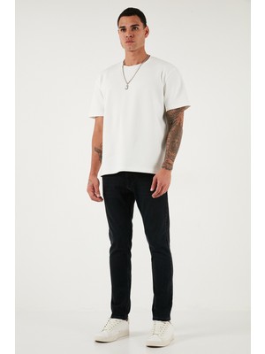 Buratti Streç Pamuklu Slim Fit Yüksek Bel Dar Paça Jeans Erkek Kot Pantolon 3300C14TOKYO