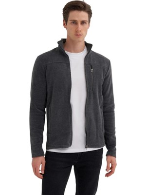 Cazador Caz Dik Yaka Antrasit Erkek Sweatshirt