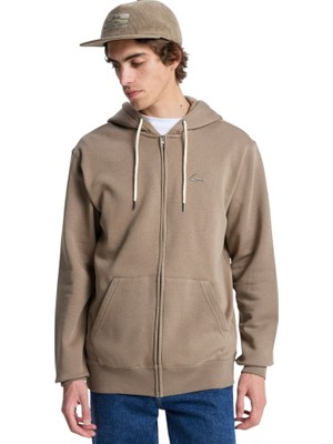 Quiksilver Salt Water Zip Hoodie Kahverengi Erkek Sweatshirt