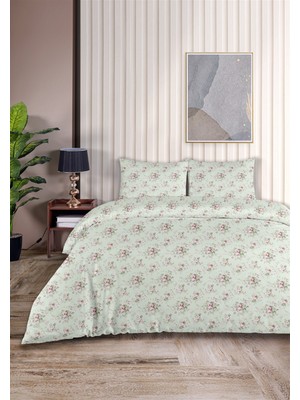 Monolisse Fulya  %100 Pamuk  Çift Kişilik Nevresim Seti 200X220CM Açık Yeşil