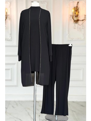 Amine Hüma Sezen Abiye Takım Siyah