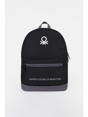 United Colors Of Benetton Casual Sırt Çantası Siyah 42x28x13 cm Tek Bölmeli Geniş Ana Gövde