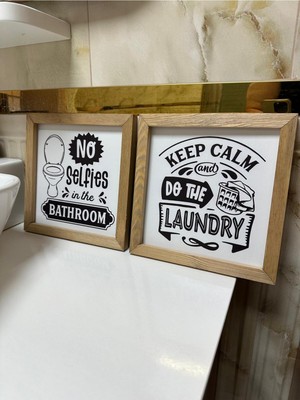 Home , Banyo Için Modern Ahşap Çerçeveli Tablo