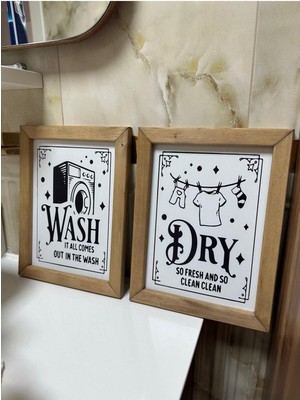 Home , Banyo Için Modern Ahşap Çerçeveli Tablo