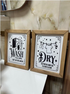Home , Banyo Için Modern Ahşap Çerçeveli Tablo