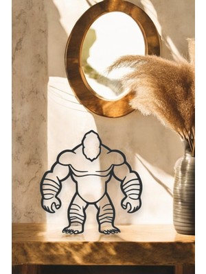 Yeti Masaüstü Çizgi Sanatı, Line Art, Minimalist Ev Dekoru