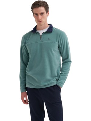 Cazador Caz Yarım Fermuarlı Mavi Erkek Sweatshirt