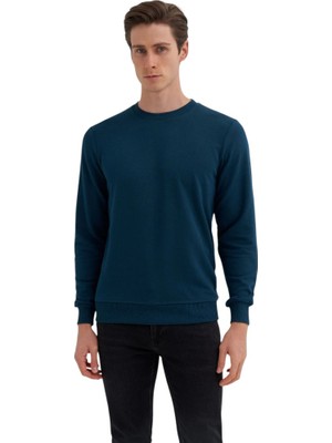 Cazador Caz Bisiklet Yaka Yeşil Erkek Sweatshirt