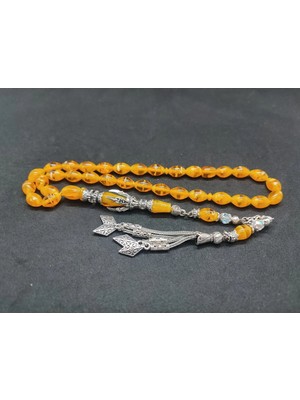 Zeyn Usta Eseri Imame Gümüş Nakkaş Pençe Model Sıkma Kehribar Sertifikalı 8393