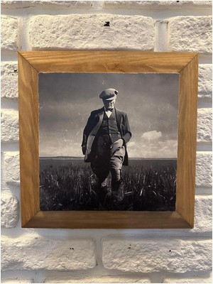 Masif Çerçeveli Doğaltaş Mermer Tablo Pano 26X26 cm