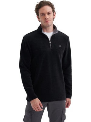 Cazador Caz Yarım Fermuarlı Siyah Erkek Sweatshirt