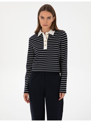 Pierre Cardin Kadın Lacivert Comfort Fit Sweatshirt 50309161-VR033