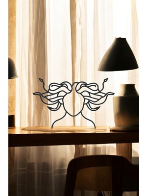 Medusa Line Art Figür - Minimalist Dekor & Koleksiyon, Ev Dekoru, 3D Baskı