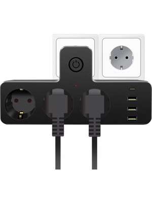 3'lü Termal Akım Korumalı Priz 3xusb 1xtype-C 20W Pd Giriş