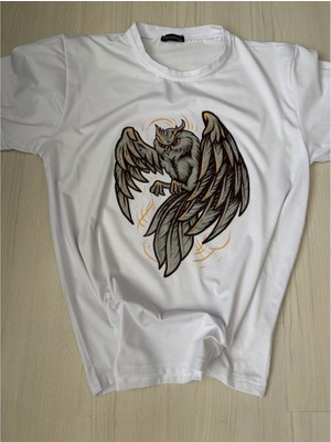 Baskılı T-Shirt rahat kalıp DTF baskı uygulanmıştır