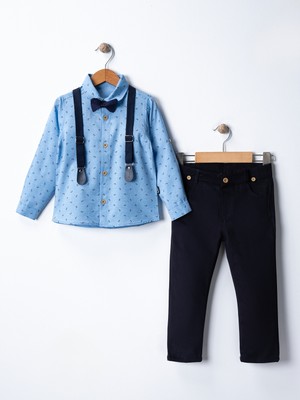 Bebek&çocuk Salopetli Gömlek Papyon Mevsimlik Takım
