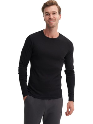 Cazador Caz Bisiklet Yaka Siyah Erkek Sweatshirt