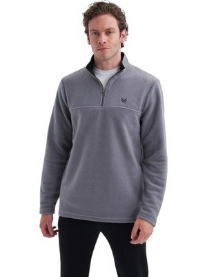 Cazador Caz Yarım Fermuarlı Gri Erkek Sweatshirt