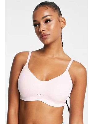 Nike Training Dri Fit Alate Minimalist Light Support Padded Bra Light Pink Kadın Lazer Kesim Bra Açık Pembe