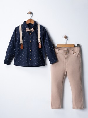 Bebek&çocuk Salopetli Gömlek Papyon Mevsimlik Takım
