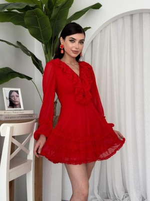 Sensuelle Osıes Fırfırlı Elbise