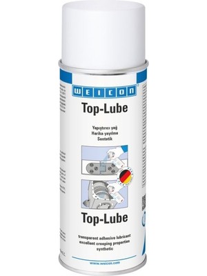 Weicon Top-Lube Sprey 400ML-SENTETIK, Şeffaf ve Yapışkan Yağlayıcı