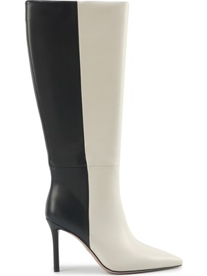 Nine West Justın 5pr Kırık Beyaz Kadın Topuklu Çizme