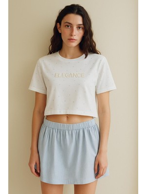 Kompak Ribana Taşlı T-Shirt