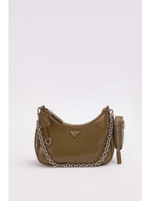 Yeşil Mini Cüzdan Detaylı Omuz Çantası