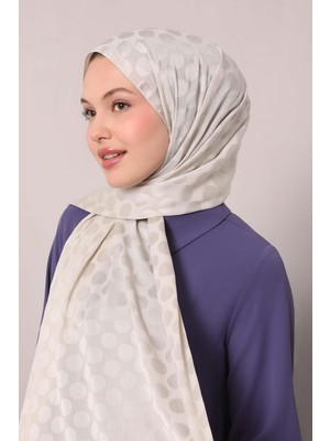 Lêvi D'or Açık Bej Benek Desenli Jakar Capri Şal