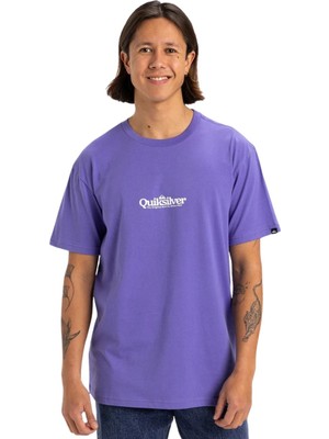 Quiksilver Fineline Erkek Mor Tişört