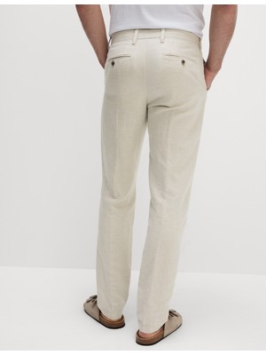 Marks & Spencer Regular Fit Keten Karışımlı Chino