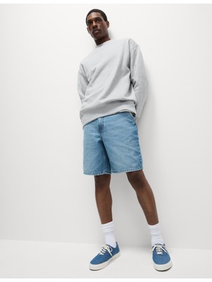 Marks & Spencer Düz Kesim Lightweight Denim Şort