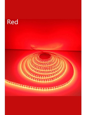5 Volt 2835 Şerit LED 8 mm Kırmızı 60 Ledli IP20 (5 Metre)