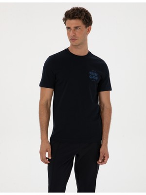 Pierre Cardin Erkek Lacivert Regular Fit Tişört 50302599-VR033