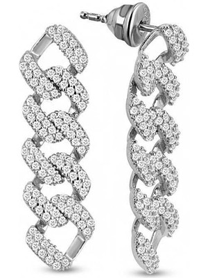 Choice Silver Gurmet Gümüş Küpe Rodyum