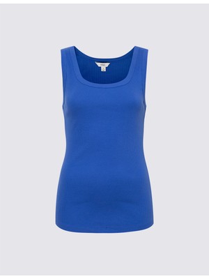 Marks & Spencer Pamuk Karışımlı Ribana Slim Fit Atlet